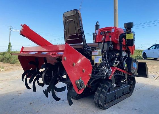 35hp động cơ diesel Mini Crawler máy kéo đi bộ Paddy cao su Crawler máy kéo với tay máy