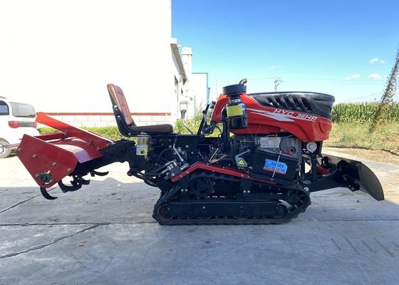 35hp động cơ diesel Mini Crawler máy kéo đi bộ Paddy cao su Crawler máy kéo với tay máy