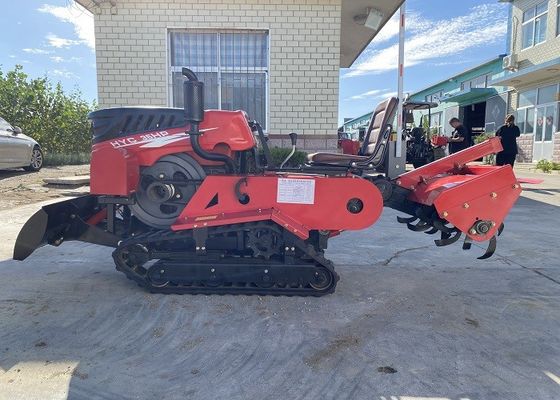 35hp động cơ diesel Mini Crawler máy kéo đi bộ Paddy cao su Crawler máy kéo với tay máy