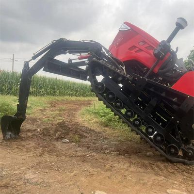 25Hp-120Hp Paddy / đất khô trang trại máy kéo với máy đào phía trước