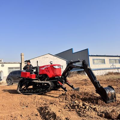 Máy kéo crawler nhỏ gọn 100hp Máy kéo thủy lực nông nghiệp nhỏ gọn với máy tải phía trước / máy đào