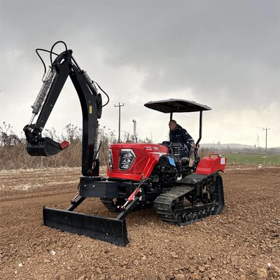 Máy kéo crawler nhỏ gọn 100hp Máy kéo thủy lực nông nghiệp nhỏ gọn với máy tải phía trước / máy đào