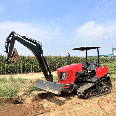 Máy kéo crawler nhỏ gọn 100hp Máy kéo thủy lực nông nghiệp nhỏ gọn với máy tải phía trước / máy đào