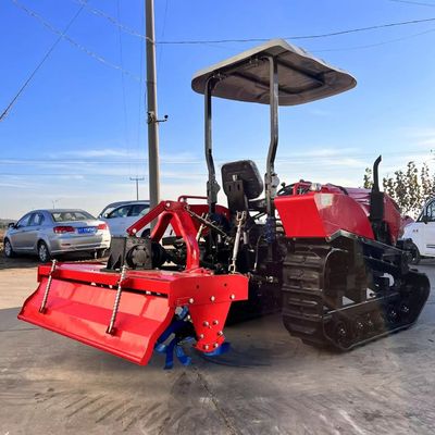 Mini 50HP Paddy Field Crawler Tractor với hộp số động cơ được chứng nhận CE