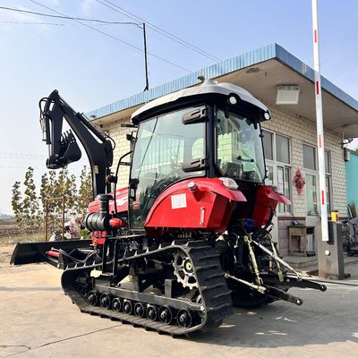 Máy kéo xe buồng lái đóng 120HP Thiết bị nông nghiệp Máy kéo mini Crawler với động cơ diesel