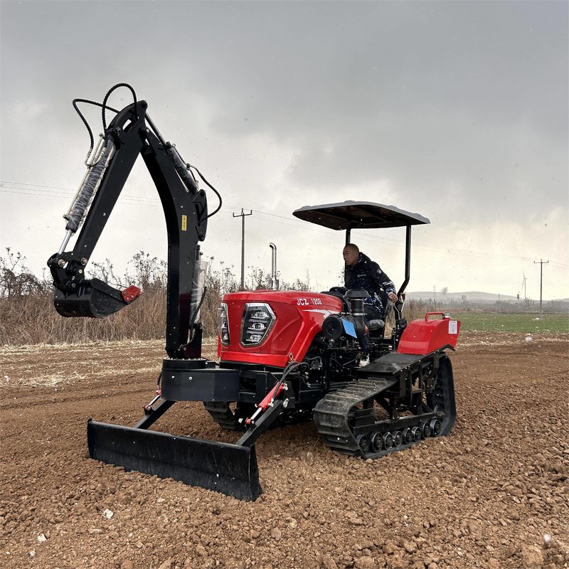 Máy kéo crawler nhỏ gọn 100hp Máy kéo thủy lực nông nghiệp nhỏ gọn với máy tải phía trước / máy đào